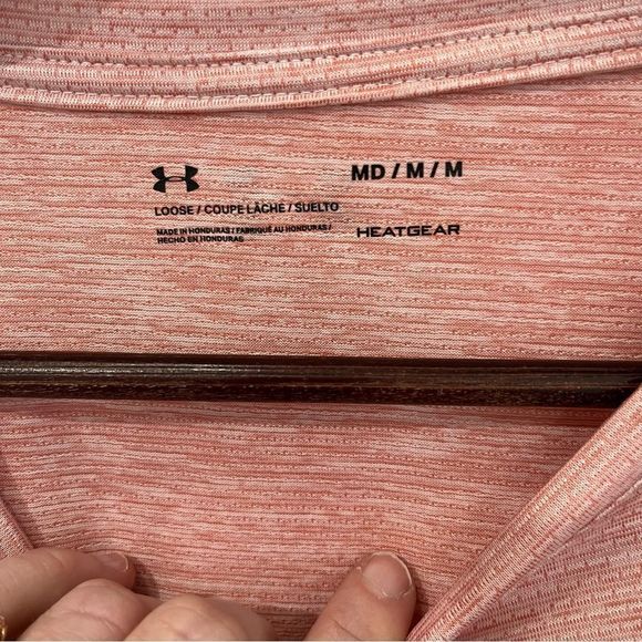under armour pale pink long sleeve crew neck top size medium - Picture 5 of 13